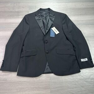 Kenneth Cole Reaction Jacket Mens 38S Black Techni-Cole Flex Suit Tuxedo Blazer